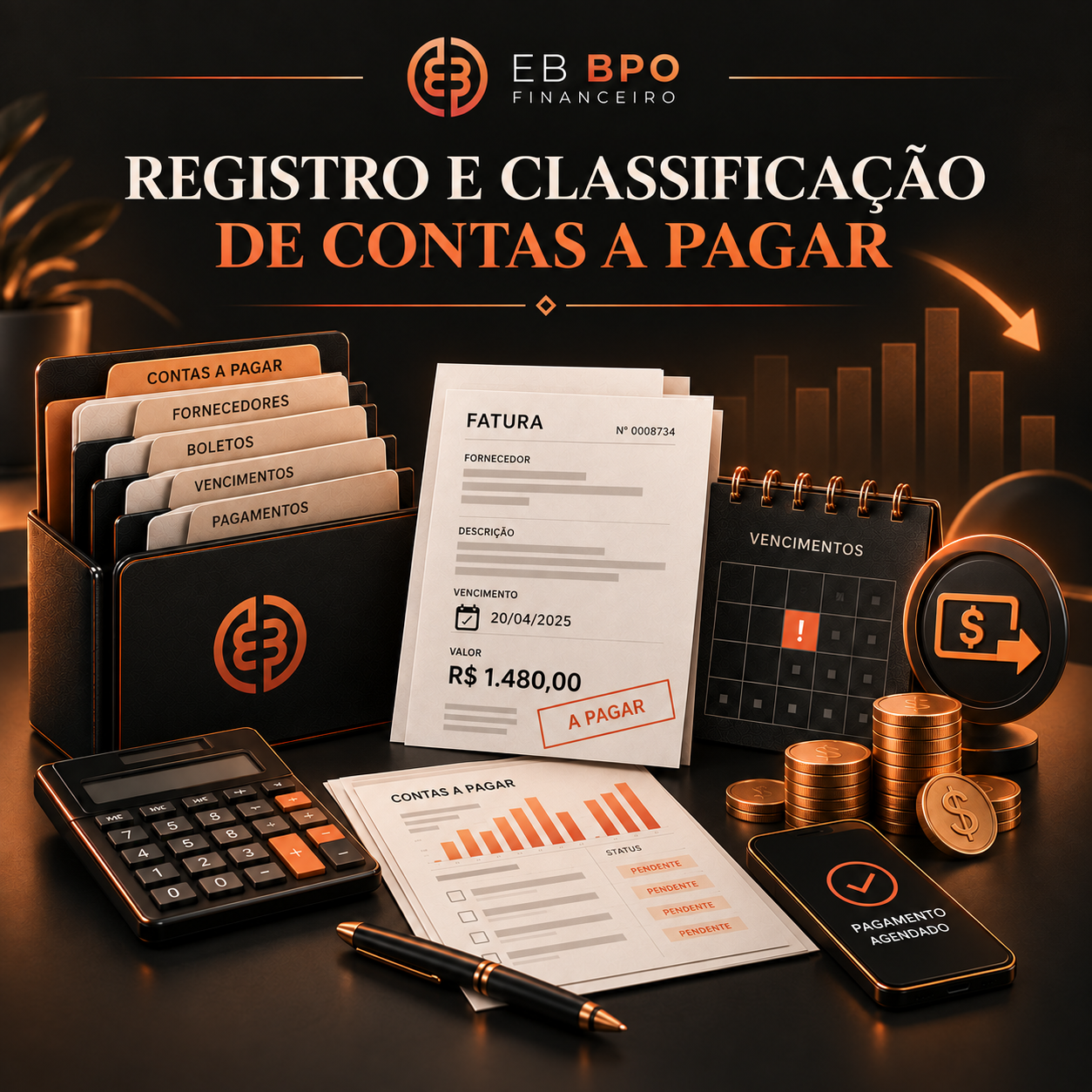 Registro e classificação de contas a pagar