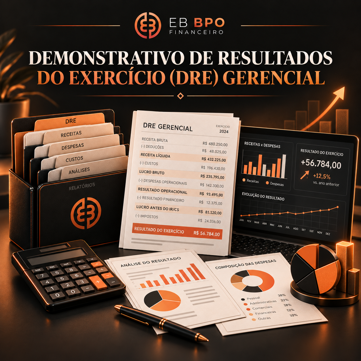 Demonstrativo de Resultados do Exercício (DRE) gerencial